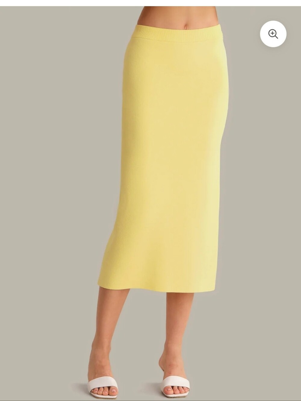 Lucia Knit Midi Skirt Yellow Midi Pencil Skirt - Classic Women's Skirt